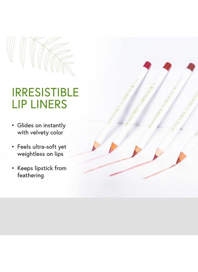 Honeybee Gardens Irresistible Lip Liner In Perfection, Mocha Rose Color, Long-Lasting, Gluten-Free, Vegan, 0.04 oz