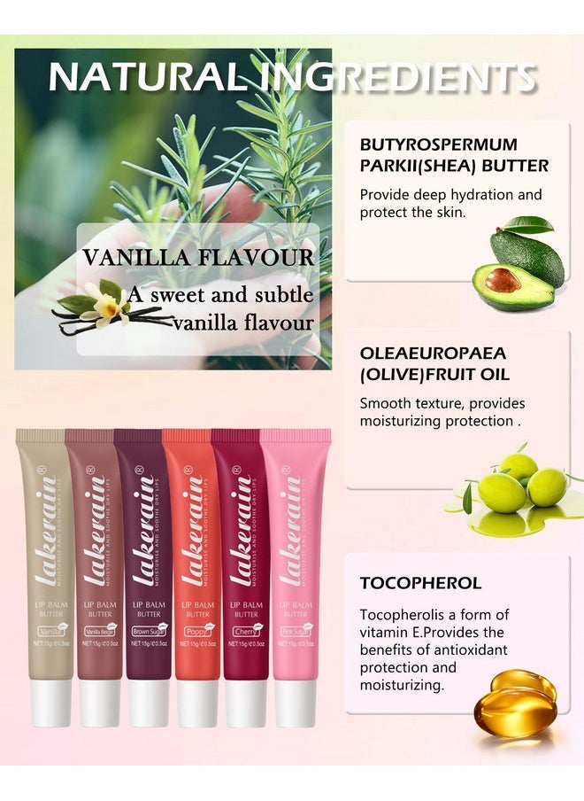 Lip Butter Balm Vanilla,Hydrating Tinted Butter Lip Gloss,Clear Lip Mask Lip Care Moisturizer,Lip Treatment Balm,Non-Sticky Jelly Glow Reviver Fat Lip Oil Lipgloss,Christmas Makeup Gift for Women-01