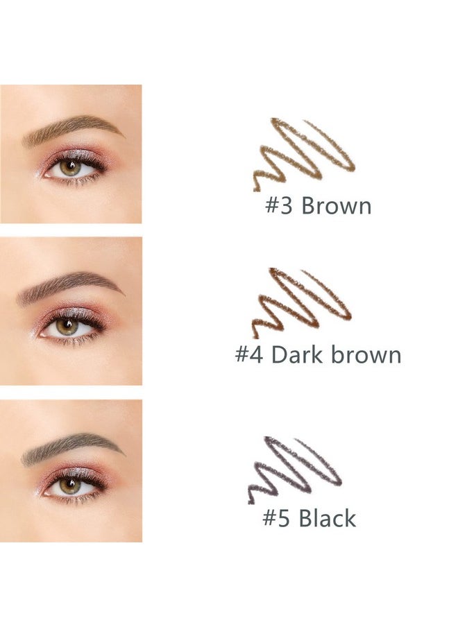 Eyebrow Pencil,3 PCS Waterproof Professional Makeup Micro Brow Pencil,Brow Kit with Eyebrow Brush and Razor,Ultra-Fine Mechanical Pencil