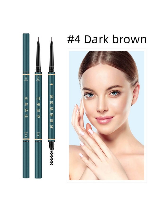 Eyebrow Pencil,3 PCS Waterproof Professional Makeup Micro Brow Pencil,Brow Kit with Eyebrow Brush and Razor,Ultra-Fine Mechanical Pencil