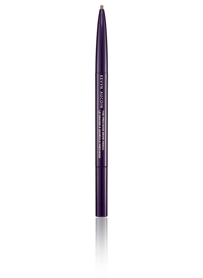Kevyn Aucoin The Precision Brow Pencil, Brunette: Ultra slim, thin and strong. Retractable plus spoolie brush. Pro makeup artist go to. Sculpt, define and shape eyebrows. Stay put, smudge-proof.