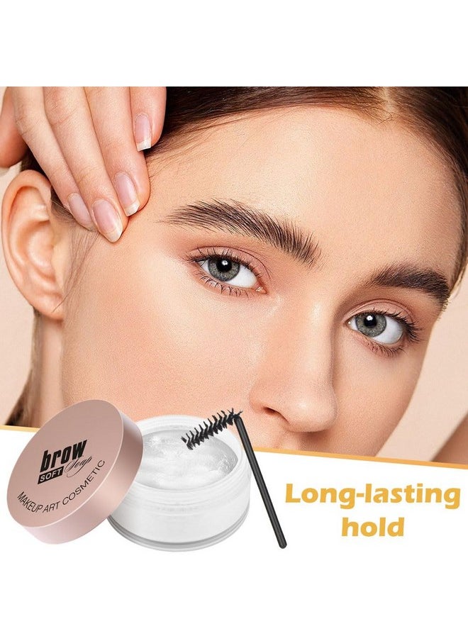 Soap Brows Kit,2Pcs/Set Eyebrow Freeze Styling Wax,Waterproof Long-lasting Eyebrows Enhancer Shaping Clear Tint Gel, Eye Brow Makeup Balm Pomade Cosmetics (2pcs 01#)