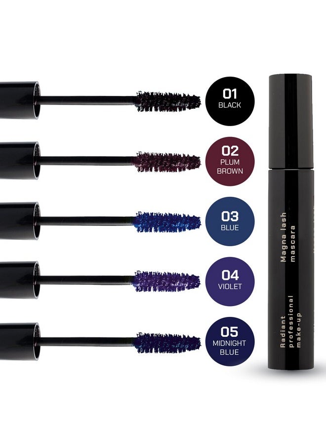 Radiant Professional Mascara Volume and Length - Volume & Curl Mascara for Older & Younger Women - Mascara Volume & Length Enhances - Lengthening Mascara 0.43 ounces (05 Midnight Blue)
