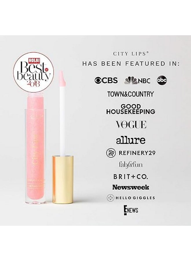 City Beauty City Lips Plumping Lip Gloss Tinsel Town - High-Shine Gloss for Fuller, Younger-Looking Lips | Hydrating & Smoothing Lip Treatment Hyaluronic Acid