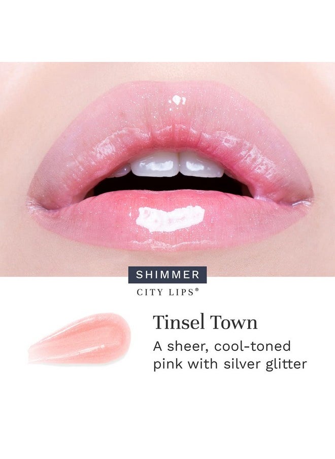 City Beauty City Lips Plumping Lip Gloss Tinsel Town - High-Shine Gloss for Fuller, Younger-Looking Lips | Hydrating & Smoothing Lip Treatment Hyaluronic Acid