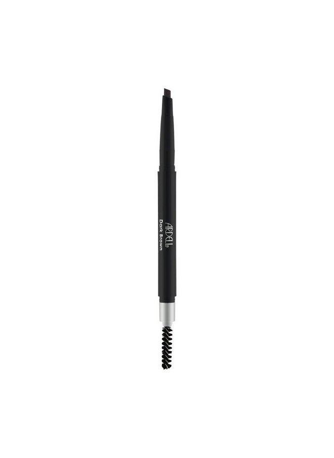 Ardell Mechanical Brow Pencil - Dark Brown, Long-Lasting Eyebrow Pencil for Women, Precision Tip with Built-In Spoolie for Defined Eyebrows Makeup