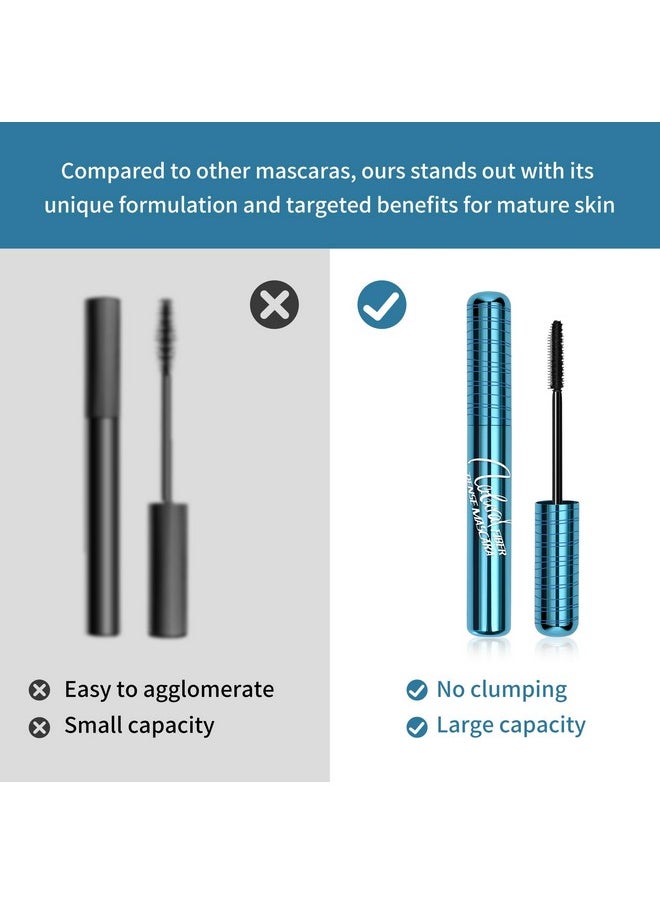 Mascara for Older Women, Black Mascara for Seniors with Thinning Lashes Waterproof Volumizing Mascara, Hypoallergenic Mascara for Sensitive Eyes (Pack of 1)