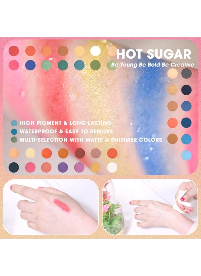 Hot Sugar Makeup Kit for Teens with Train Case, Portable Beginner Makeup Gift Set, Makeup Beauty Kit for Girls (PINK)