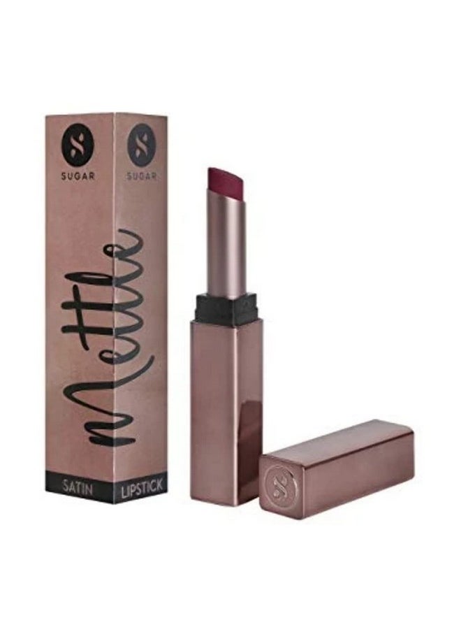 SUGAR Cosmetics Mettle Satin Lipstick | Highly Pigmented & Silky Matte Finish | Creamy Texture | Mango Butter Infused | 2.2 gm - 09 Charlotte (True Blue Red)