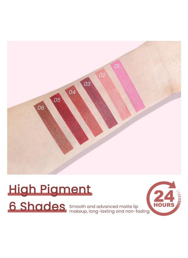 CAKAILA 3 Pcs Nude Lipstick Matte Sets,Light to Dark Velvet Lipstick for Women Long Lasting Waterproof 24 Hours Lip Stick Lip Stain Makeup Gift Sets,labiales mate 24 horas originales