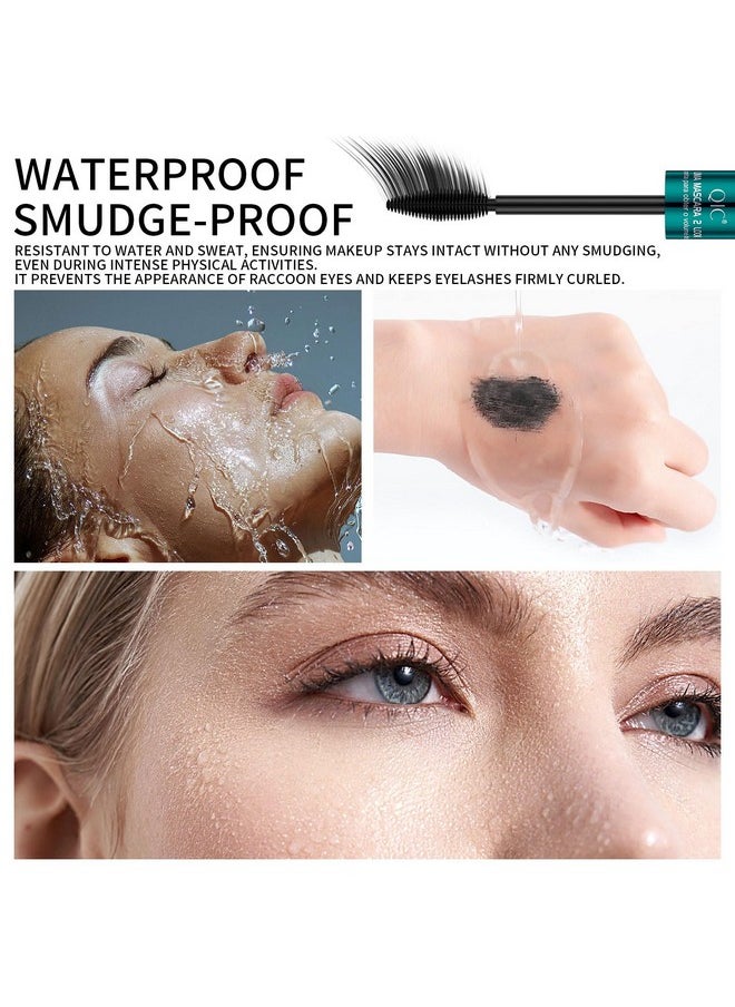 4D Silk Fiber Volume and Length Mascara,2 in 1 Mascara