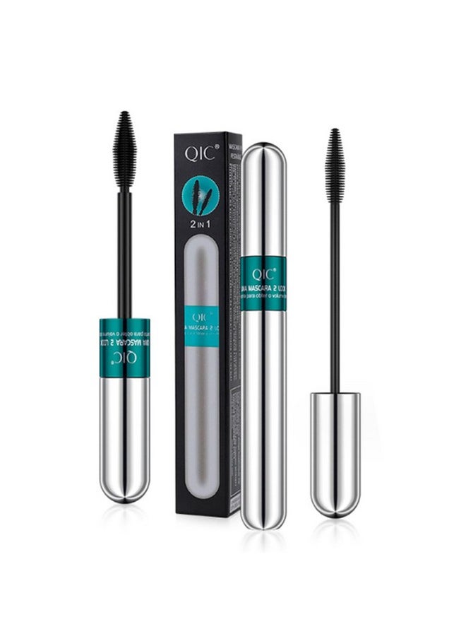 4D Silk Fiber Volume and Length Mascara,2 in 1 Mascara