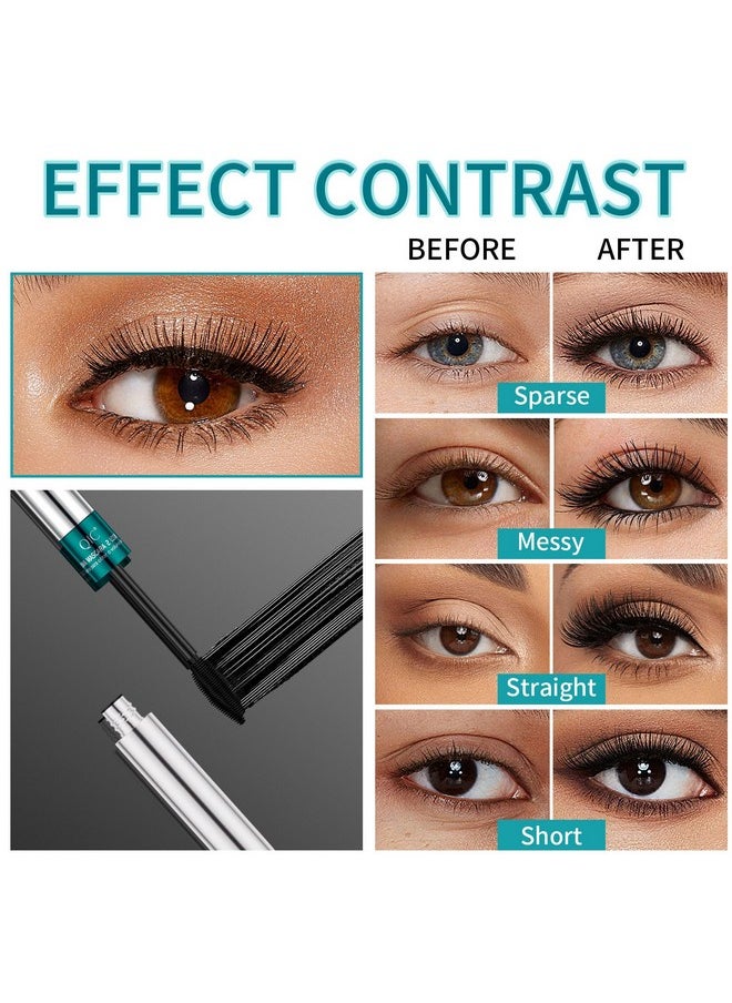 4D Silk Fiber Volume and Length Mascara,2 in 1 Mascara