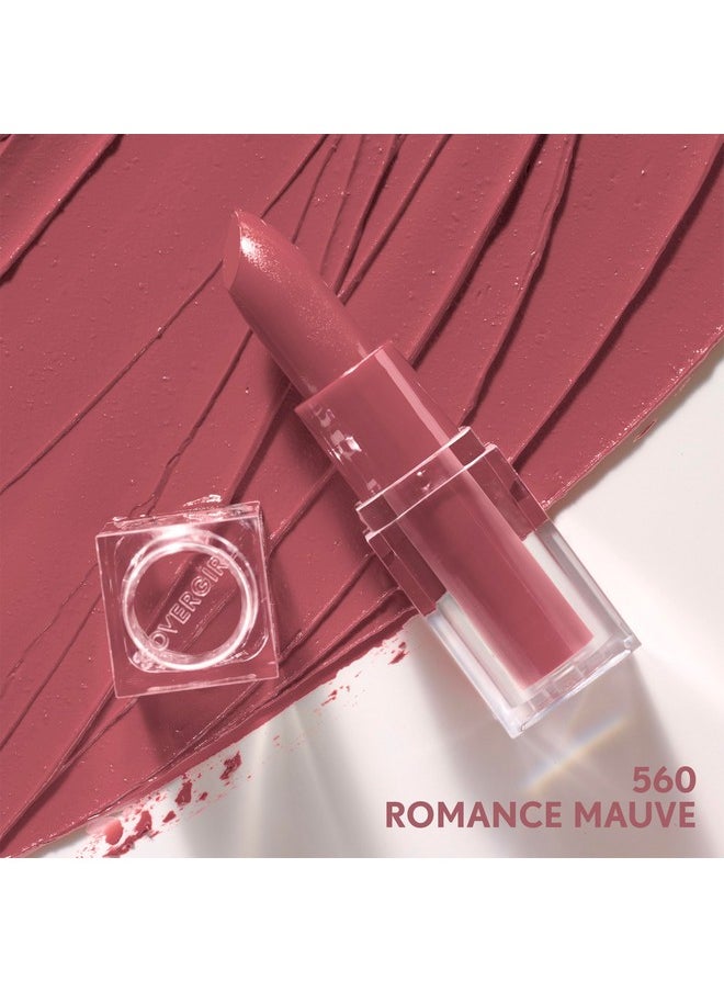 COVERGIRL Clean Lip Color, Romance Mauve, Satin Finish, 24-Hour Wear, Squalane, Avocado & Aloe, Carmine-Free, Non-Drying, 0.12oz