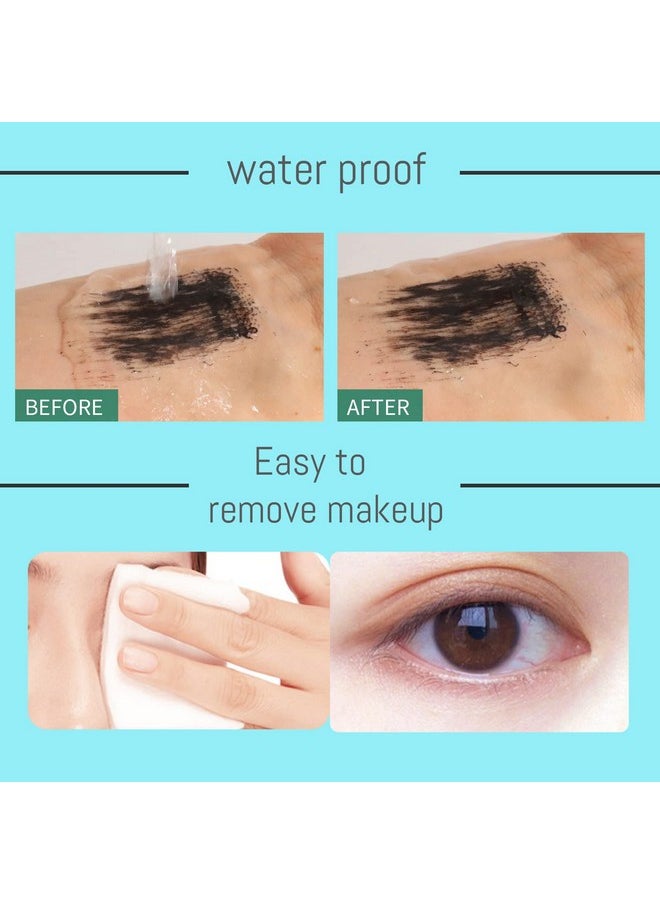 Vibely Mascara 5x Longer Waterproof, 2 in 1 4D Silk Fiber Lash Mascara, Lash Cosmetics Vibely Mascara 5x Longer Washable, Long-lasting Black Mascara for Natural Lengthening and Thickening