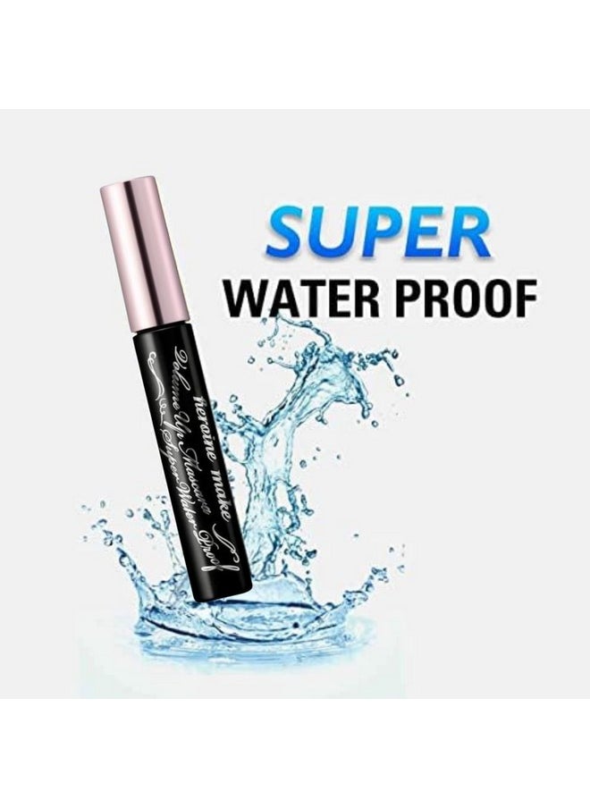HEROINE MAKE by KISSME Volumizing Eyemakeup Mascara with Waterproof Black Curvy Brush, Defining Fiber Long-lasting False Eyelash Effect, Made in Japan