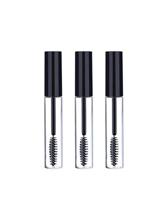 Sinen 3pcs 10ml Empty Mascara Tube Wand Eyelash Cream Container Bottle with 3 Rubber Inserts 3 Funnels 3 Transfer Pipettes