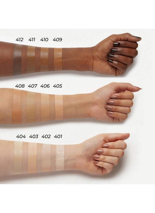 Lamel Smart Skin Serum Tinted Full Coverage Matte Finish Foundation-?404-Sand|Hydrating & Nourishing|Hypoallergenic Skin-Caring|Color Correcting|Anti-Aging Formula With Hyaluronic Acid|30Ml