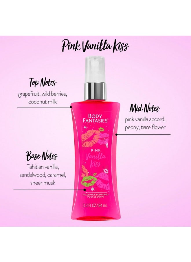Body Fantasies Body Spray Holiday Gift Set for Her - 3 Piece Lovely Scents Sampler, Perfect for Stocking Stuffers