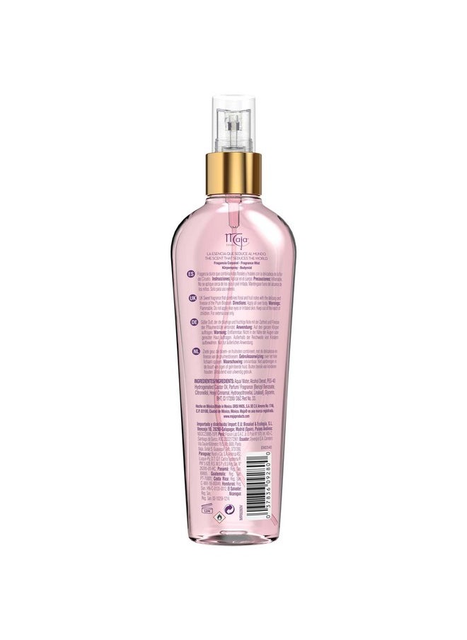 Maja Plum Blossom Perfumed Body Mist with Floral and Fruity notes to refresh yourself any time, Transparent Purple, 8.1 Fl Oz, Spray Bottle
