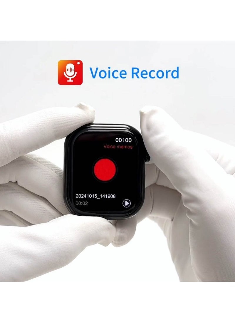 HainoTeko SQ-12 Series 10 Smart Watch with AMOLED Display Chat GPT Video Recording and 3 Pair Straps Designed for Ladies and Gents Silver