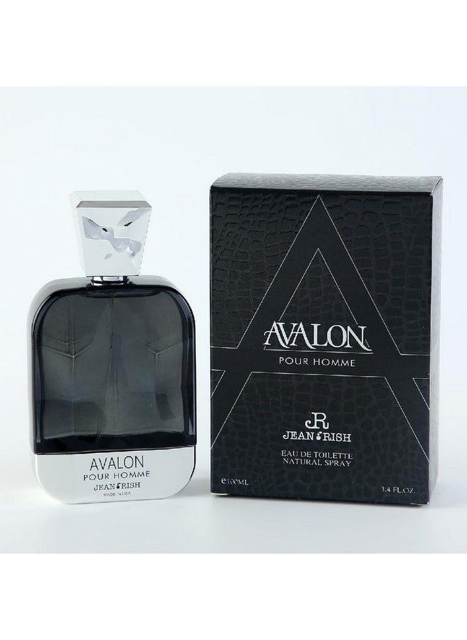Jean Rish Avalon Eau De Toilette - Perfume for Men (3.4 Fl Oz / 100ml) with Bergamot, Lemon & Woody Notes - Long Lasting and Luxury Fragrance