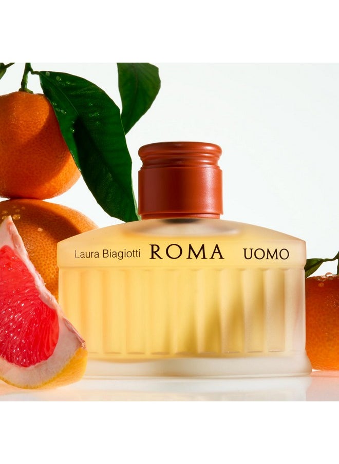 Laura Biagiotti Roma for Men - Classic and Elegant Scent - Opens with Grapefruit, Bergamot and Basil - Reveals Your Seductive and Masculine Side - Perfect for Date Night - 2.5 oz EDT Spray