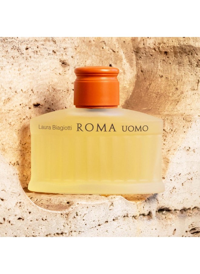 Laura Biagiotti Roma for Men - Classic and Elegant Scent - Opens with Grapefruit, Bergamot and Basil - Reveals Your Seductive and Masculine Side - Perfect for Date Night - 2.5 oz EDT Spray
