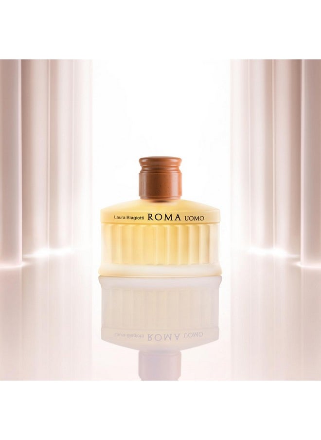 Laura Biagiotti Roma for Men - Classic and Elegant Scent - Opens with Grapefruit, Bergamot and Basil - Reveals Your Seductive and Masculine Side - Perfect for Date Night - 2.5 oz EDT Spray