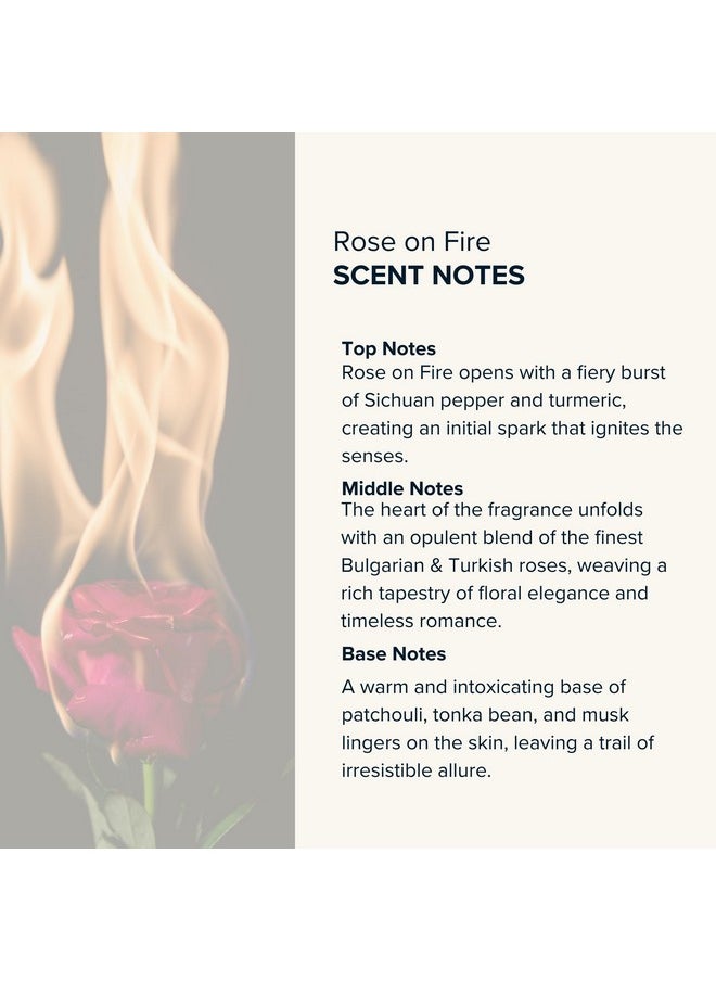 Anthology Rose on Fire Roll on Perfume oil for Women 0.3oz 9 ML | Turkish Rose, Spicy Pepper, Musk | Alcohol Free Rollerball, Travel size Clean Fragrance