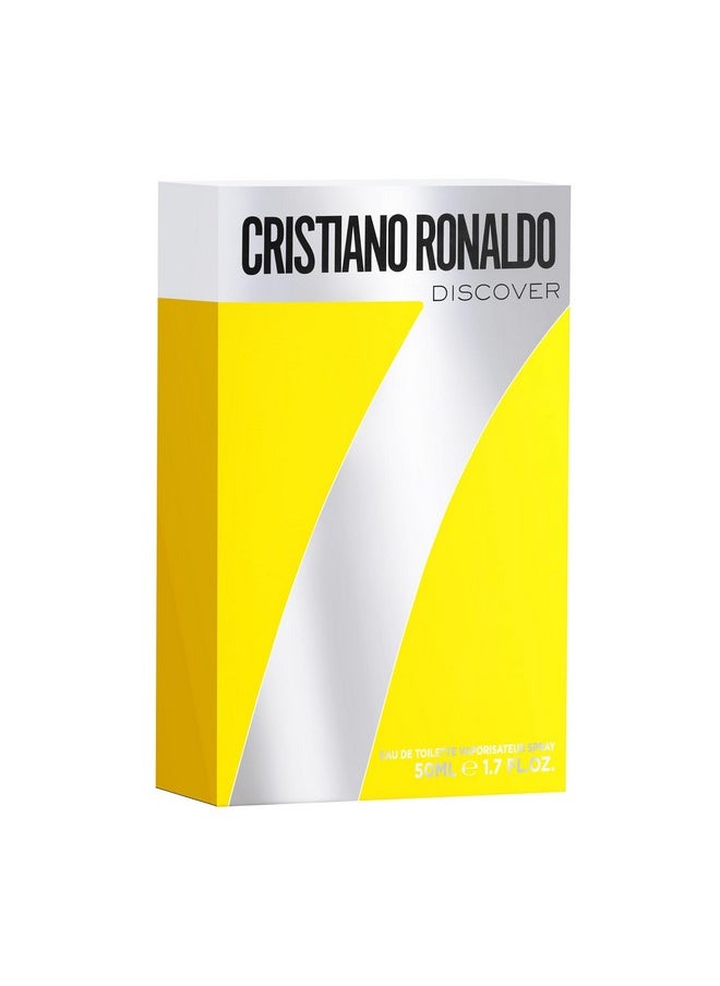 CRISTIANO RONALDO CR7 Discover - Eau de Toilette for Men - Long-Lasting Mens Cologne Spray - Orange, Vetiver, Patchouli Cologne for Men - 1.7 oz