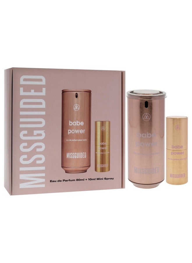 Missguided Babe Power for Women - 2 Pc Gift Set 2.7oz EDP Spray, 0.34oz EDP Spray