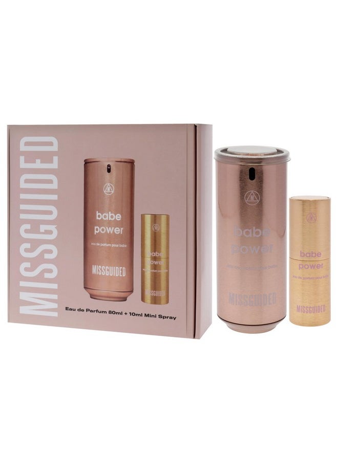 Missguided Babe Power for Women - 2 Pc Gift Set 2.7oz EDP Spray, 0.34oz EDP Spray