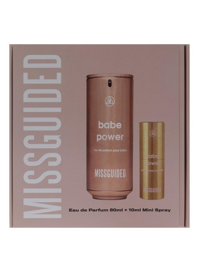Missguided Babe Power for Women - 2 Pc Gift Set 2.7oz EDP Spray, 0.34oz EDP Spray