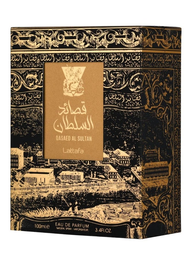 Lattafa Perfumes Qasaed Al Sultan for Unisex Eau de Parfum Spray, 3.4 Ounce