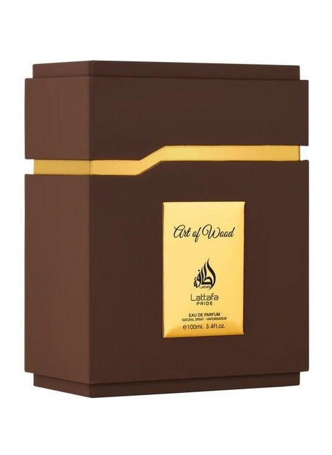 Lattafa Pride Art of Wood for Unisex Eau de Parfum Spray, 3.4 Ounce / 100 Ml