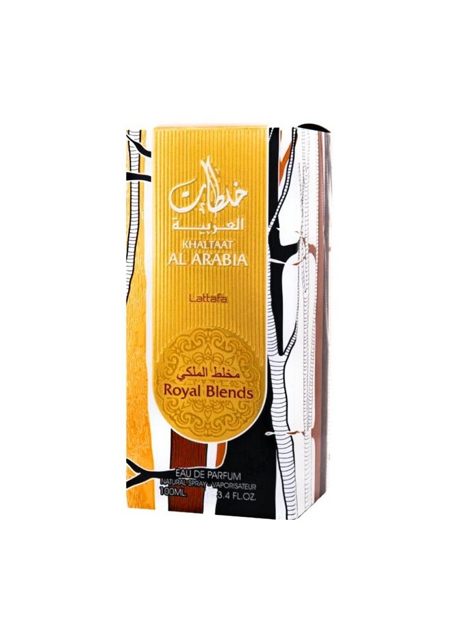 Lattafa Prestige Khaltat Al Arabia for Unisex Eau de Parfum Spray, 3.4 Ounce
