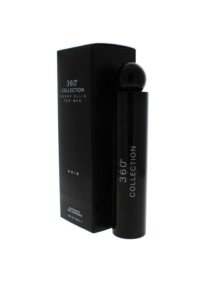 Perry Ellis 360 Collection Noir for Men Eau de Toilette Spray, 3.4 Ounce