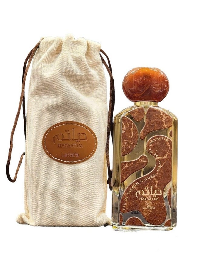 Lattafa Hayaatim Eau de Parfum Spray for Unisex, 3.4 Ounce