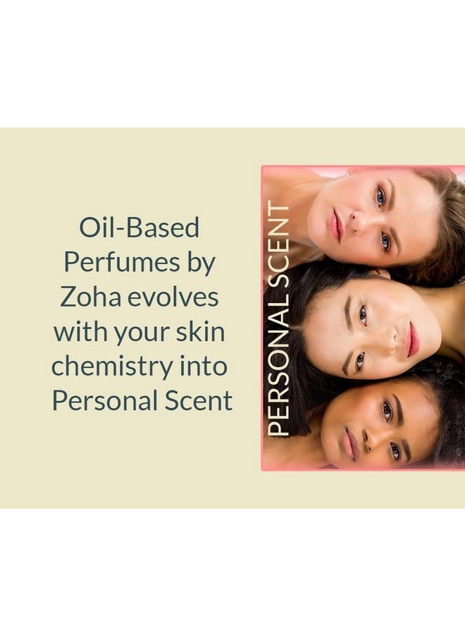 Zoha Amber Bloom Oil Perfume for Women & Men, Roll On Perfume Oil and Amber Perfume Spray, Alcohol Free Skin Moisturizing Clean Perfume Formulation