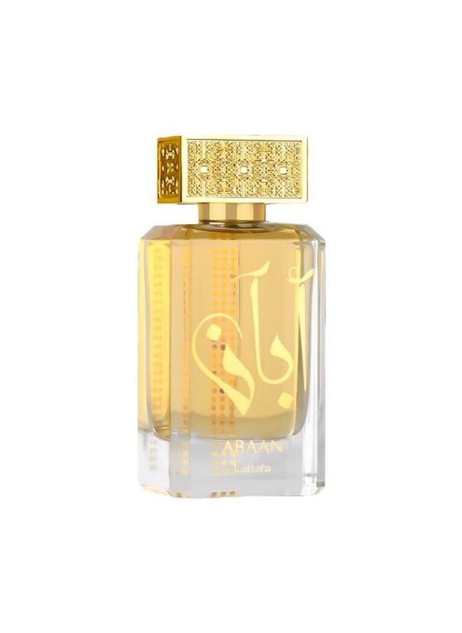 Lattafa Abaan Eau de Parfum Spray for Unisex, 3.4 Ounce