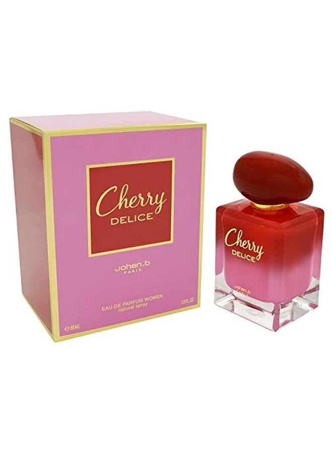 Johan B Cherry Delice Eau De Parfum Spray for Women, 2.8 Ounce