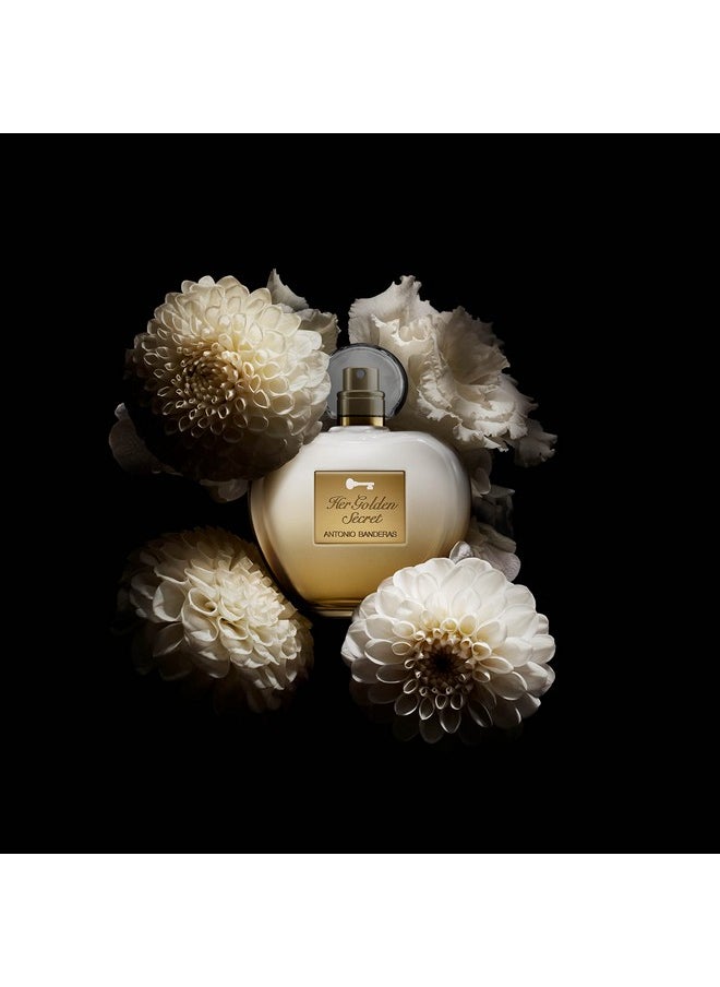 Banderas Perfumes - Her golden secret - Eau de toilette Spray for Women - Long Lasting - Fruity, Floral and Vanilla Notes - 2.7 Fl Oz