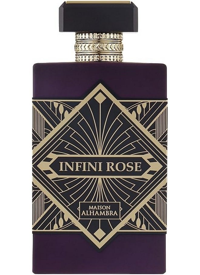 Maison Alhambra Infini Rose for Unisex Eau de Parfum Spray, 3.4 Ounce