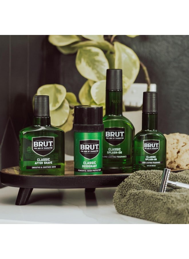 Brut Splash-on Classic Scent for Men, 3.5 Oz