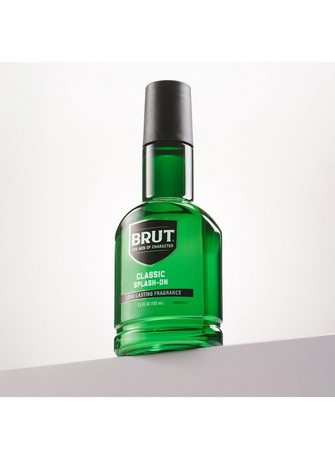 Brut Splash-on Classic Scent for Men, 3.5 Oz