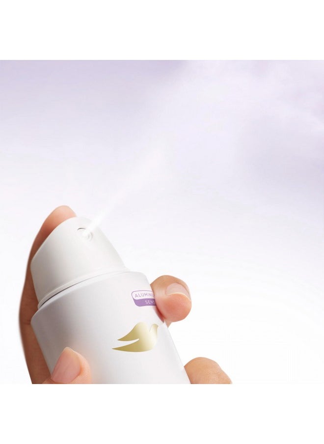 Dove Whole Body Deo Aluminum Free Invisible Spray Deodorant Coconut & Vanilla for 72h Odor Control 4 oz