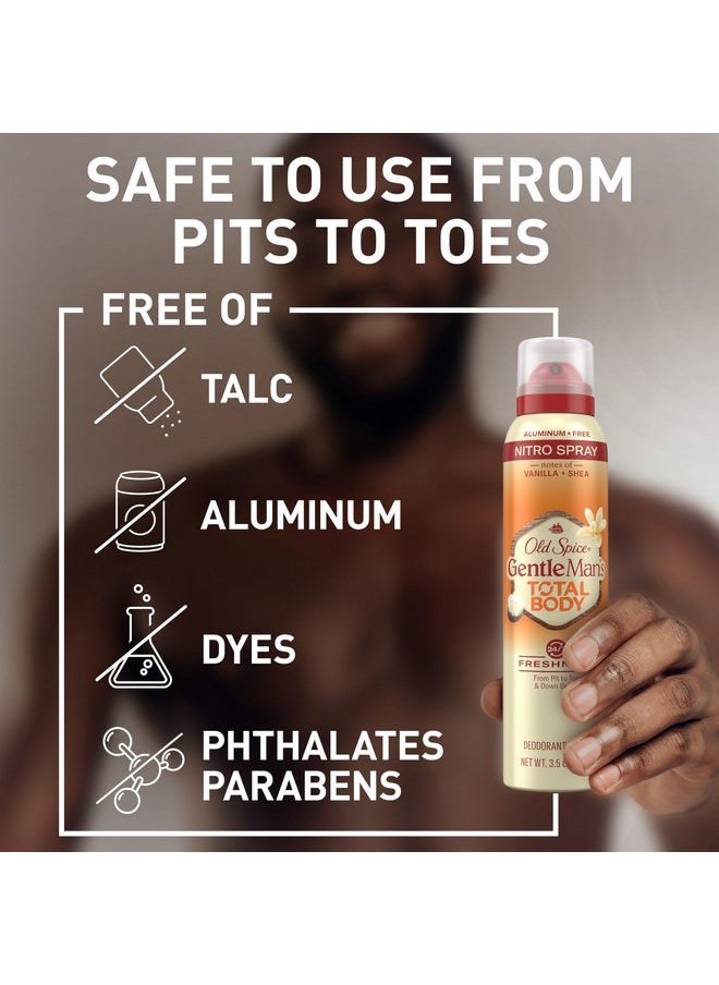 Old Spice Whole Body Deodorant for Men, Total Body Deodorant, Vanilla + Shea, Aluminum Free Deodorant Spray for 24/7 Freshness // Dermatologist Tested Whole Body Deodorant, 3.5 oz