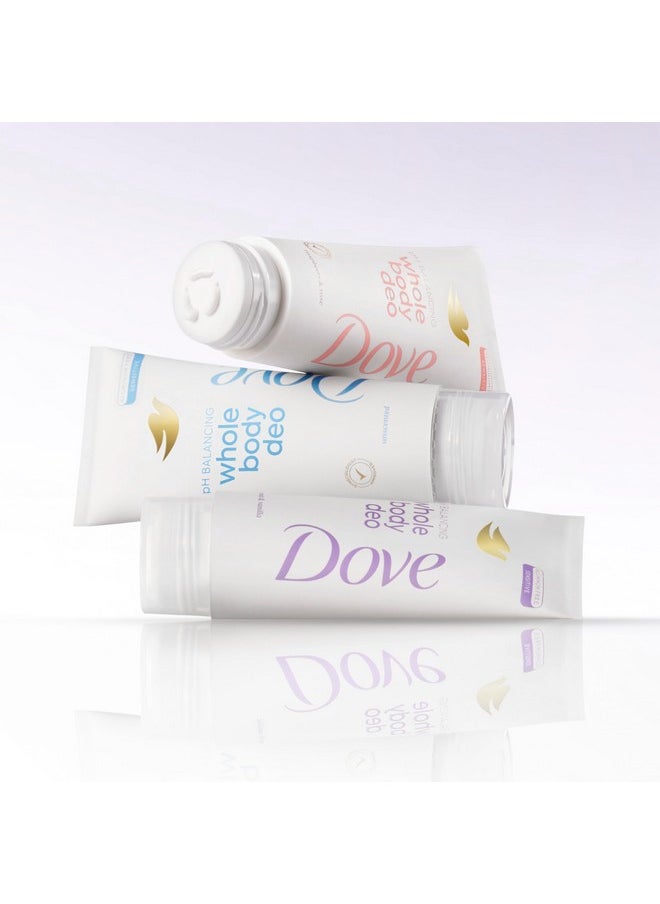 Dove Whole Body Deo Aluminum Free pH Balancing Cream Deodorant Coconut & Vanilla for 72h Odor Control 2.5 oz