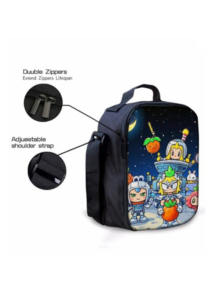 Cartoon three-piece schoolbag with front pocket - 1382